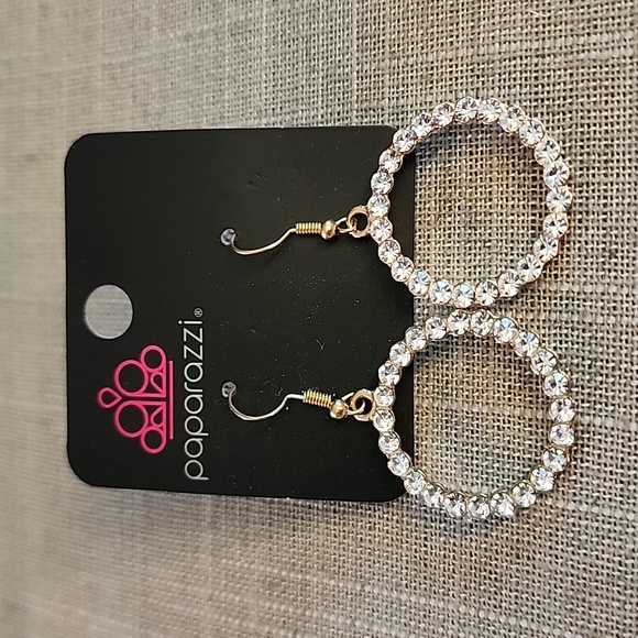 Paparazzi Earrings - Lot of 3 - Gold, Silver, Brass - Picture 2 of 4